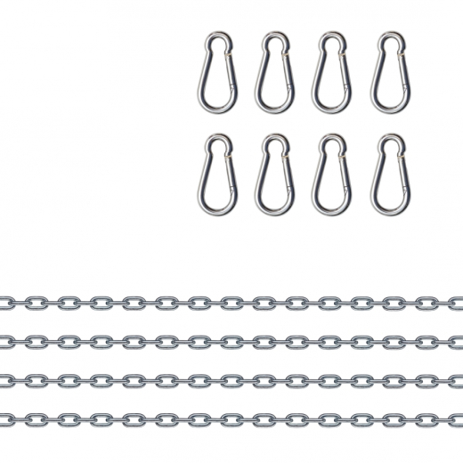 4-Point Sex-Sling Suspension Chains & Carabiner 110cm