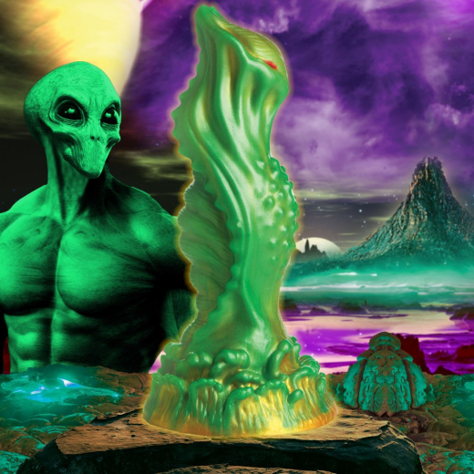Alien Dildo w. Suction-Base Nebula Silicone