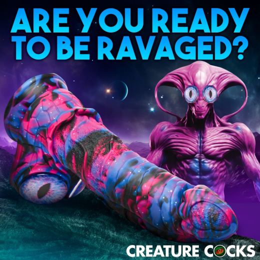 Alien Dildo m. Saugfuss Alienoid Silikon Fantasiedildo mit Reiztextur & Saugnapf von CREATURE COCCKS kaufen
