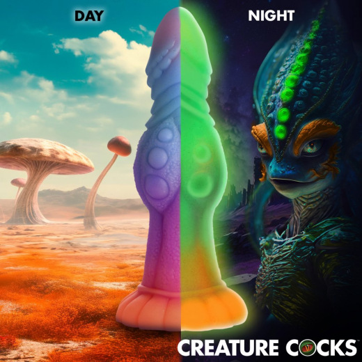 Alien-Dildo m. Saugfuss Galactic Cock fluoreszierend Silikon grüner Leuchteffekt im Dunkeln günstig kaufen
