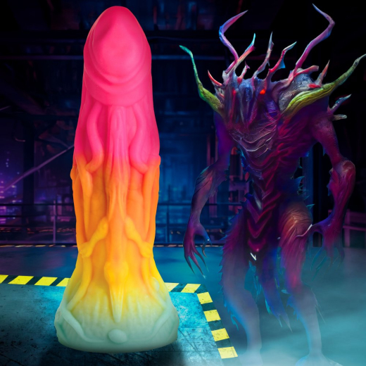 Alien Dildo w. Suction-Cup Shape Shifter Silicone