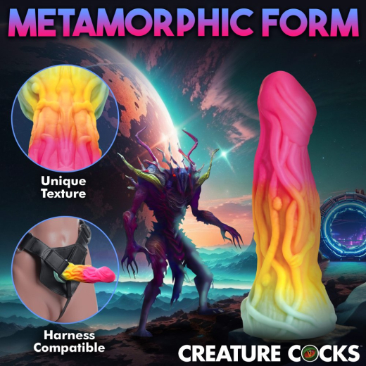 Alien-Dildo m. Saugfuss Shape Shifter Silikon multicolor stark geädert Fantasie-Dildo von CREATURE COCKS kaufen