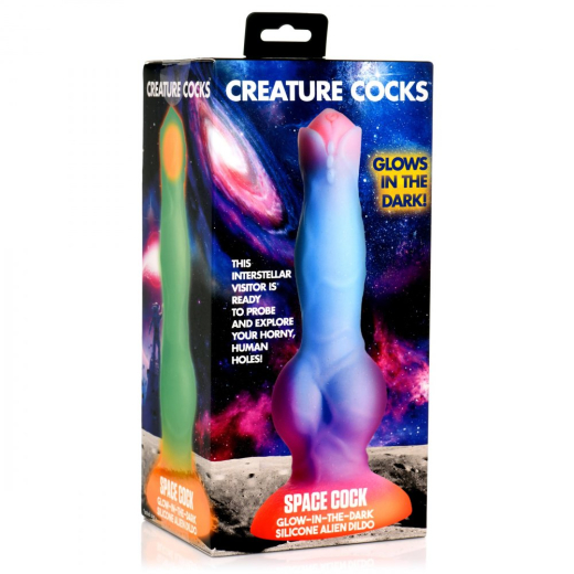 Alien-Dildo m. Saugfuss Space Cock fluoreszierend Silikon Glow-in-the-Dark 6.6cm dick von CREATURE COCKS kaufen