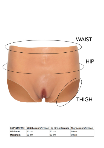 Alter Ego Vagina Slip High Waist Silikon mit fickbarer Vagina & Penis-Innenhülle dehnbar von HIDDEN DESIRE günstig kaufen