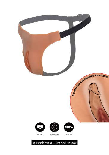 Alter Ego Vagina String Silicone with fuckable Vagina Tunnel adjustable to 130cm Circumference by HIDDEN DESIRE buy