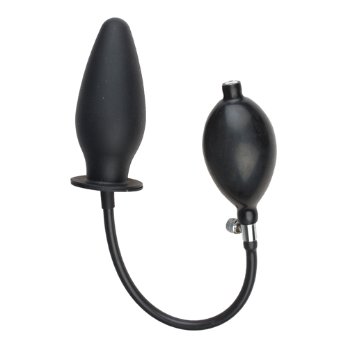 Anal Plug aufblasbar Silikon True Black