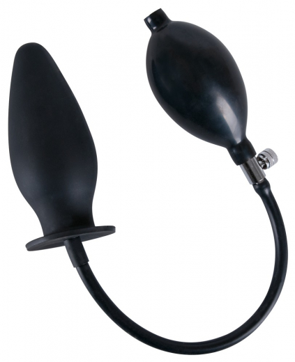 Anal Plug aufblasbar Silikon True Black