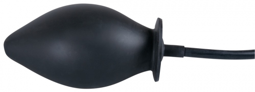 Anal Plug aufblasbar Silikon True Black