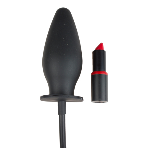 Anal Plug aufblasbar Silikon True Black