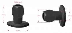 Anal Plug hohl Perfect Fit Tunnel-Plug X-large schwarz
