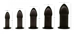 Anal Plug Set 5-teilig Trainer TPE schwarz