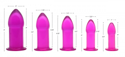 Anal Plug Set 5-teilig Trainer violett Anal-Dehnungsspiele-Set mit 5 unterschiedlichen Plugs von TRINITY VIBES kaufen