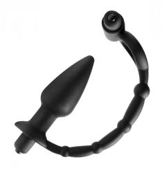 Butt Plug & Cock Ring w. Vibration Viaticus Silicone
