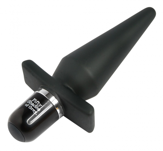 Anal Plug m. Vibration Delicious Fullness Silikon