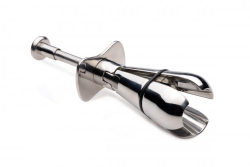 Anal Plug m. Zuggriff Spreizer abschliessbar Edelstahl