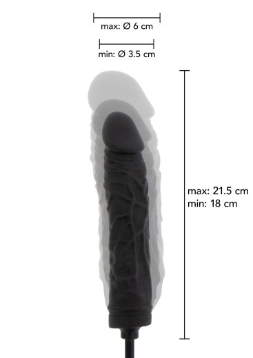 Analdildo aufblasbar Inflatable Dong Silikon penisförmig m. Ballpumpe & Ablassventil von HIDDEN DESIRE günstig kaufen