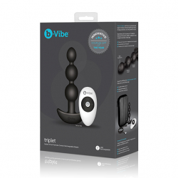 Analkette m. Vibration & Fernsteuerung B-Vibe Triplet schwarz