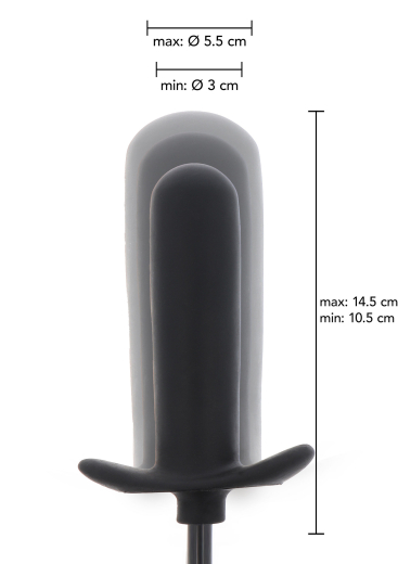 Hidden Desire Inflatable smooth Plug Silicone w. Ball Pump & Quick Release Valve 5.5x14.5cm Maximum buy cheap