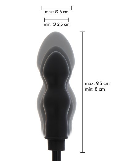 Hidden Desire Inflatable Bulb Plug Starter Silicone for Beginners 6x9.5cm maximum w. Ball-Pump & Release Valve buy