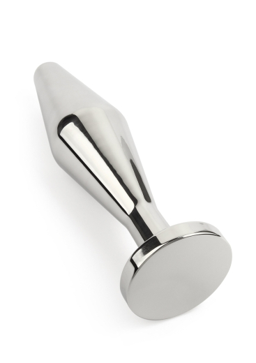 Butt Plug Classic 15.5x3.8cm Stainless Steel 650g weight long double conical Shape round Base glossy by MR STEEL buy