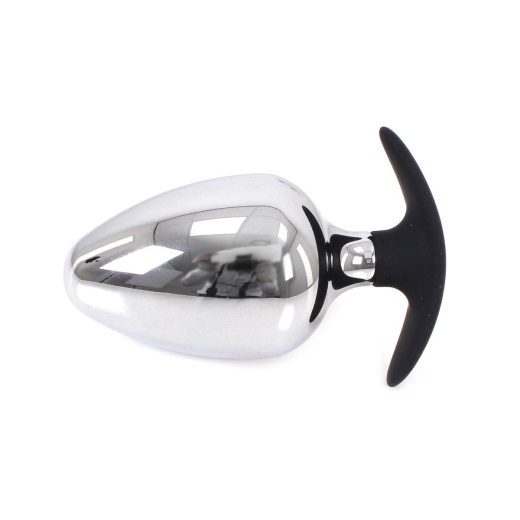 Analplug-Ei Edelstahl m. ergonomischer Silikonbasis large 7cm Ei-Durchmesser 740g Gewicht günstig kaufen