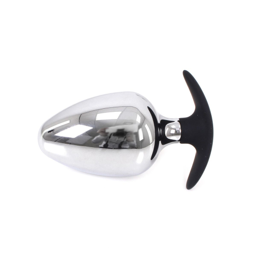 Analplug-Ei Edelstahl m. ergonomischer Silikonbasis medium 6cm Ei-Durchmesser 490g Gewicht hochglanzpoliert kaufen