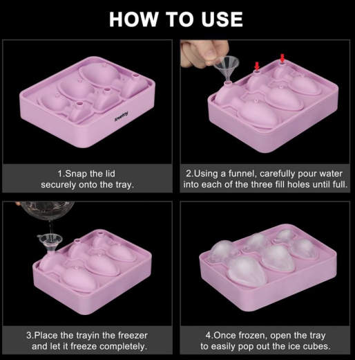 Butt Plugs Ice Cube Tray Silicone produce 3 different sized Anal-Plugs for Drinks Party reusable Tray by LOVETOY buy cheap