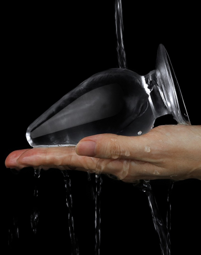 Butt Plug large transparent 4.5-Inch TPE