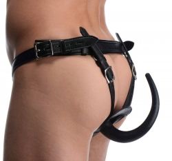 Analplug Harness Ass Holster abschliessbar Kunstleder