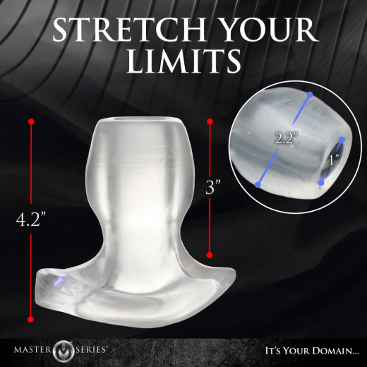 Butt Plug hollow w. LED Light-Tunnel medium TPE