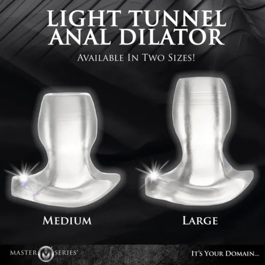Analplug hohl m. Beleuchtung Light-Tunnel medium TPE