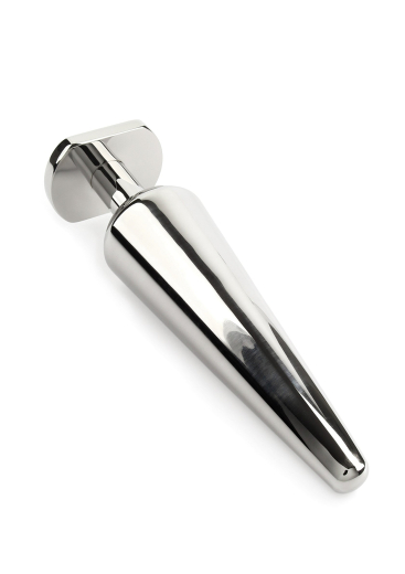 Butt Plug conical 15x3.8cm Stainless Steel 630g heavy Anal Toy with long Body & flat Base by MR STEEL buy cheap