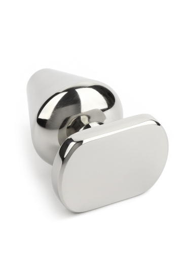 Analplug konisch 6.5x3.8cm Edelstahl 300g Gewicht mit flachem Standfuss hochglanzpoliert von MR STEEL kaufen