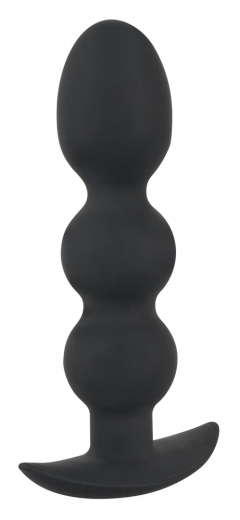 Butt Plug Black Velvets heavy Beads Silicone