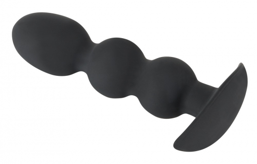 Butt Plug Black Velvets heavy Beads Silicone