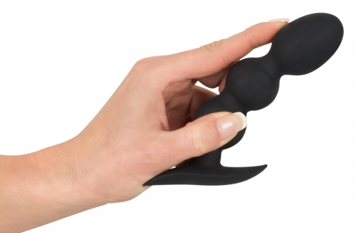 Butt Plug Black Velvets heavy Beads Silicone