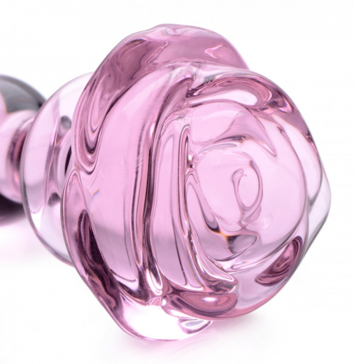 Analplug Pink Rose small Borsilikatglas