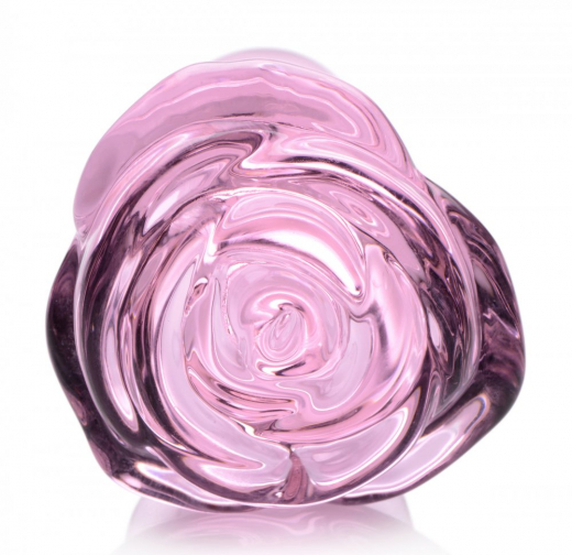 Analplug Pink Rose small Borsilikatglas