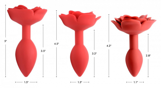 Plug anal Rose silicone Booty Bloom large