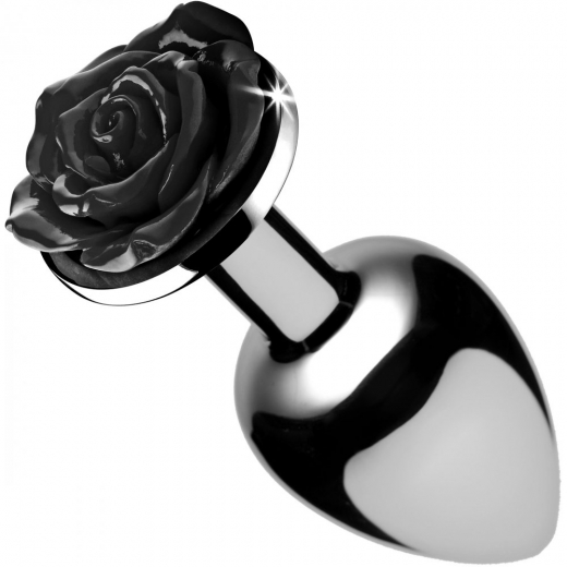 Butt Plug Black Rose Aluminium small
