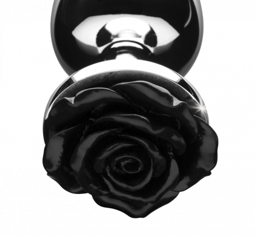 Butt Plug Black Rose Aluminium small