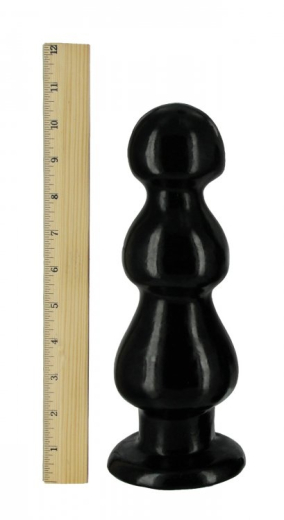 Plug anal avec vagues et ventouse 3-Bumps large PVC