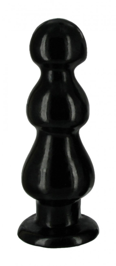 Analplug m. Wellen & Saugfuss 3-Bumps large PVC