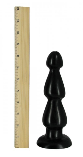 Analplug m. Wellen & Saugfuss 3-Bumps small PVC