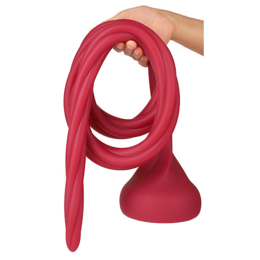 Analschlange extrem Deepleasure Silikon 150x3.5cm rot