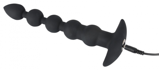 Analvibrator Analkette aufladbar Black Velvets Silikon