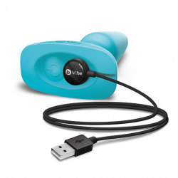 Analvibrator B-Vibe Rimming Plug-2 m. Fernsteuerung türkis