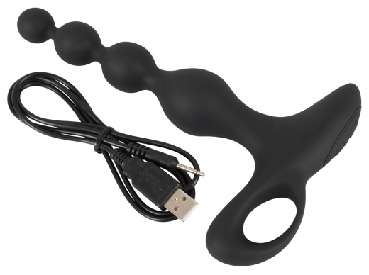 Anal Vibrator rechargeable Anal-Beads Black Velvets Silicone