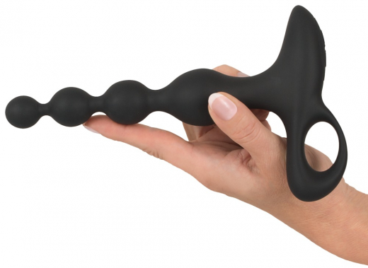 Anal Vibrator rechargeable Anal-Beads Black Velvets Silicone