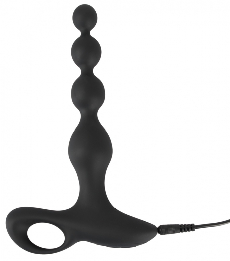 Anal Vibrator rechargeable Anal-Beads Black Velvets Silicone